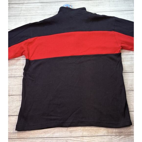 Marlboro Vintage Men’s Sweater Red Black 1/4 Zip Deadstock Size Large - Picture 7 of 7